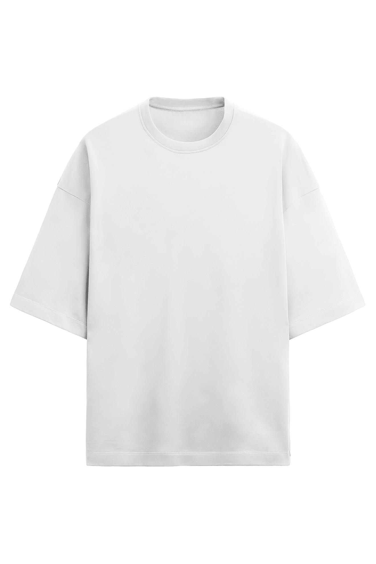 Terry fit Oversized Drop shoulder T-Shirt - Mongerize Terry fit Oversized Drop shoulder T-Shirt - White / S