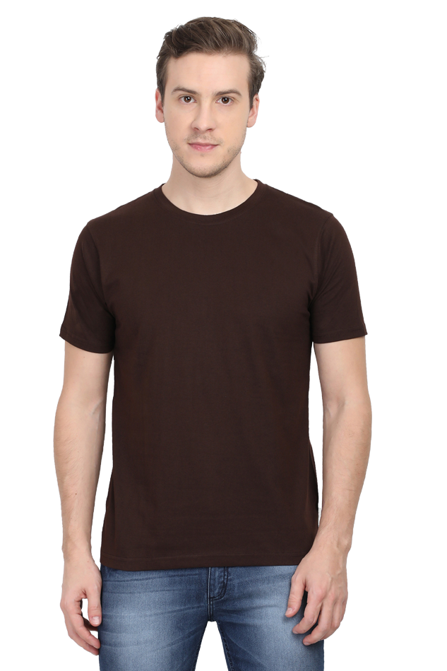 Solid T-Shirt Coffee Brown