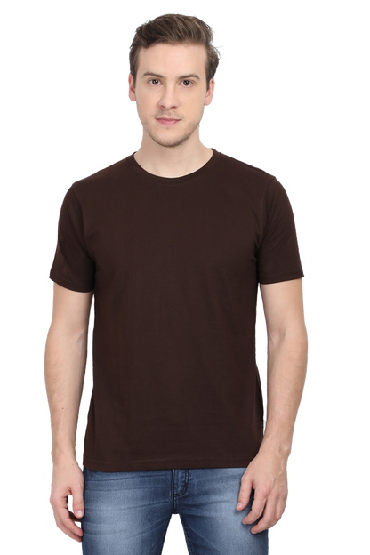 Solid T-Shirt Coffee Brown