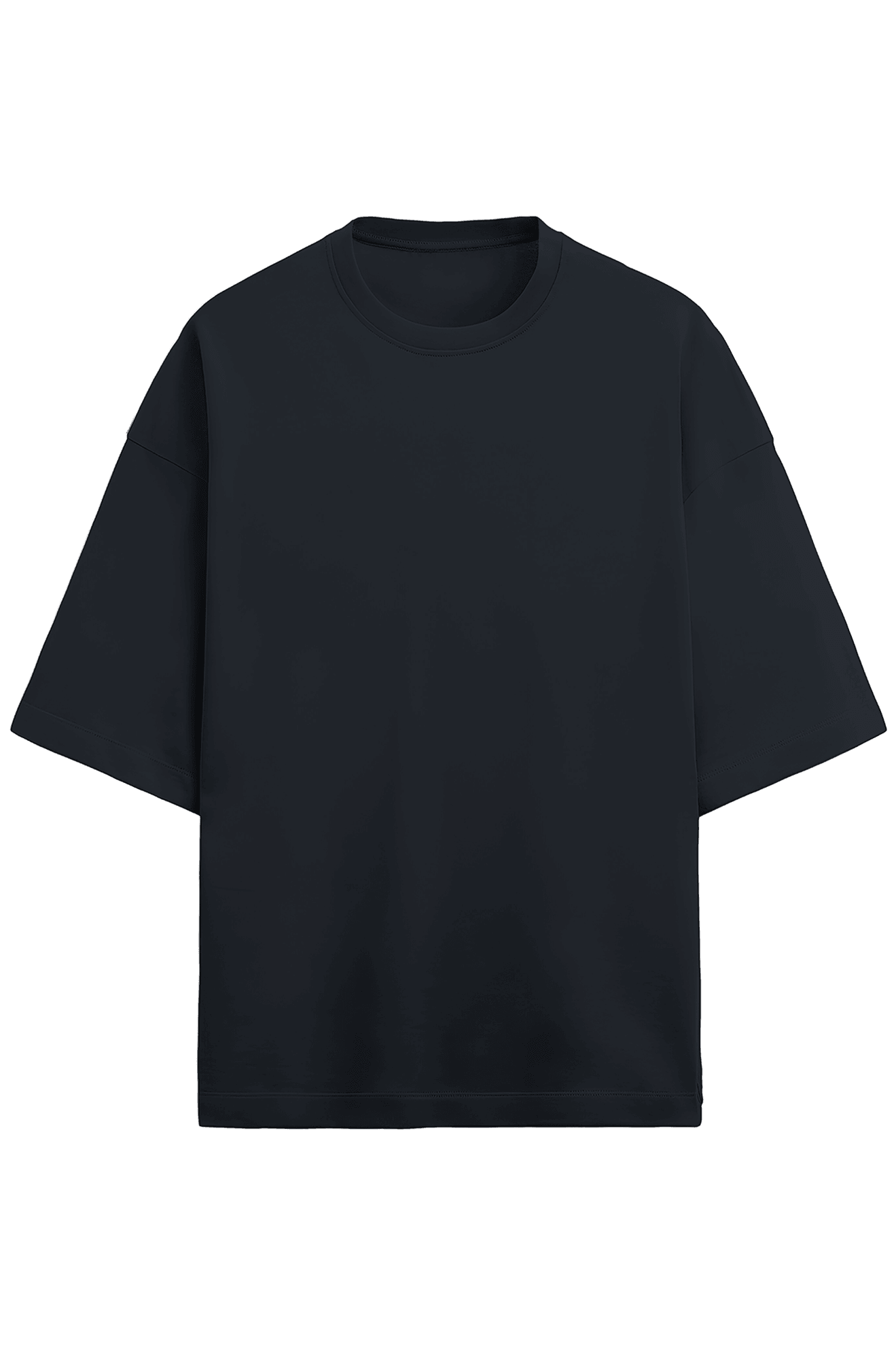 Terry fit Oversized Drop shoulder T-Shirt - Mongerize Terry fit Oversized Drop shoulder T-Shirt - Navy Blue / S