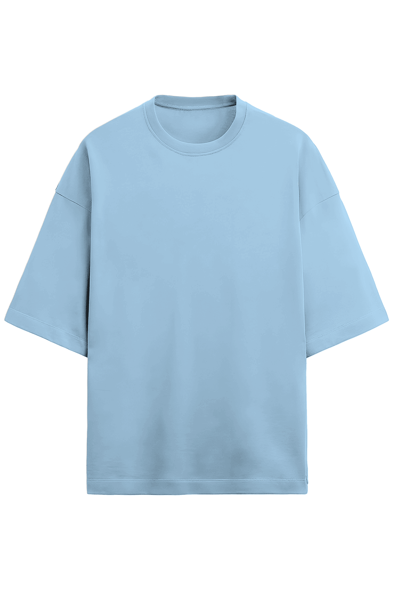 Terry fit Oversized Drop shoulder T-Shirt - Mongerize Terry fit Oversized Drop shoulder T-Shirt - Baby Blue / S