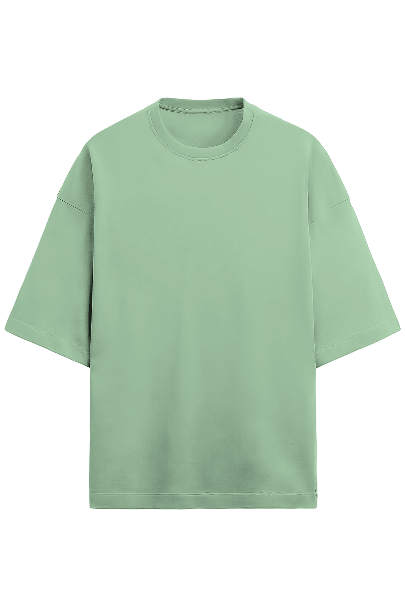 Terry fit Oversized Drop shoulder T-Shirt - Mongerize Terry fit Oversized Drop shoulder T-Shirt - Jade / S