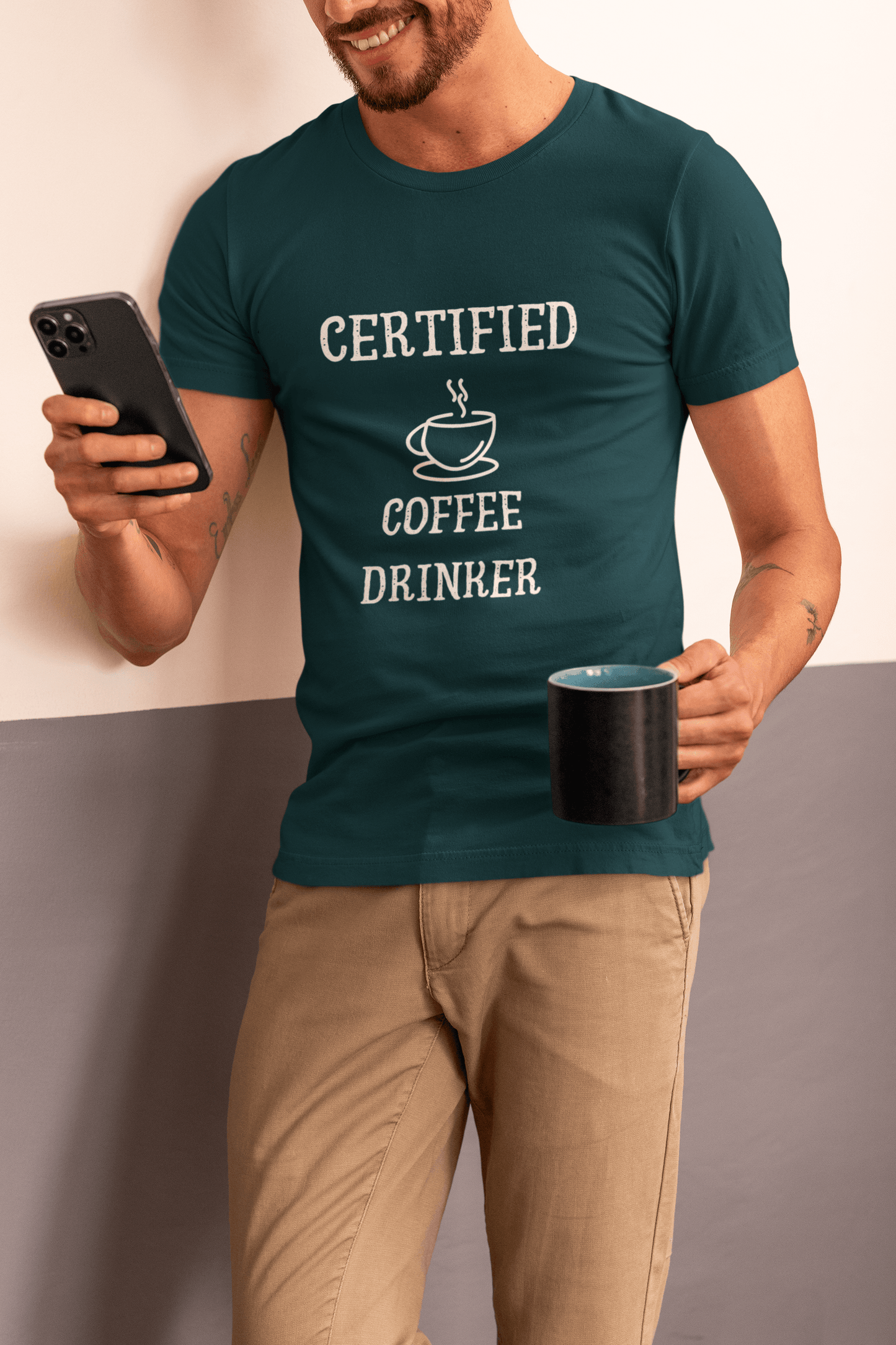 Certified Coffee Drinker - Mongerize Certified Coffee Drinker - Petrol Blue / S