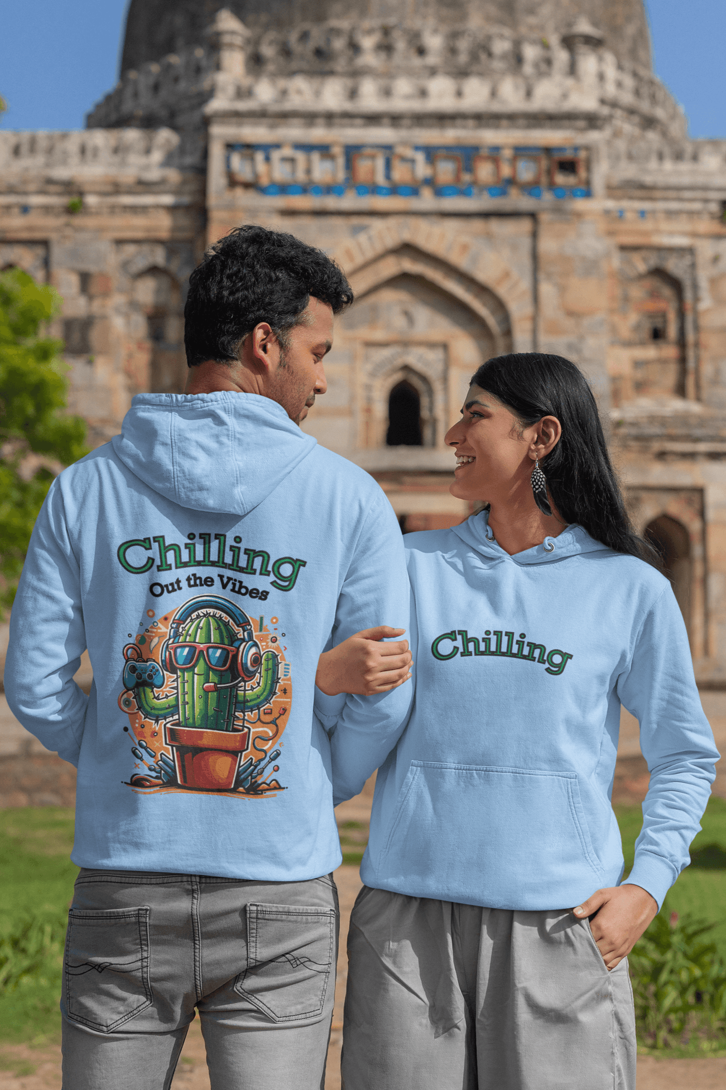 Chilling Out the Vibes - Hoodie - Mongerize Chilling Out the Vibes - Hoodie - Baby Blue / S