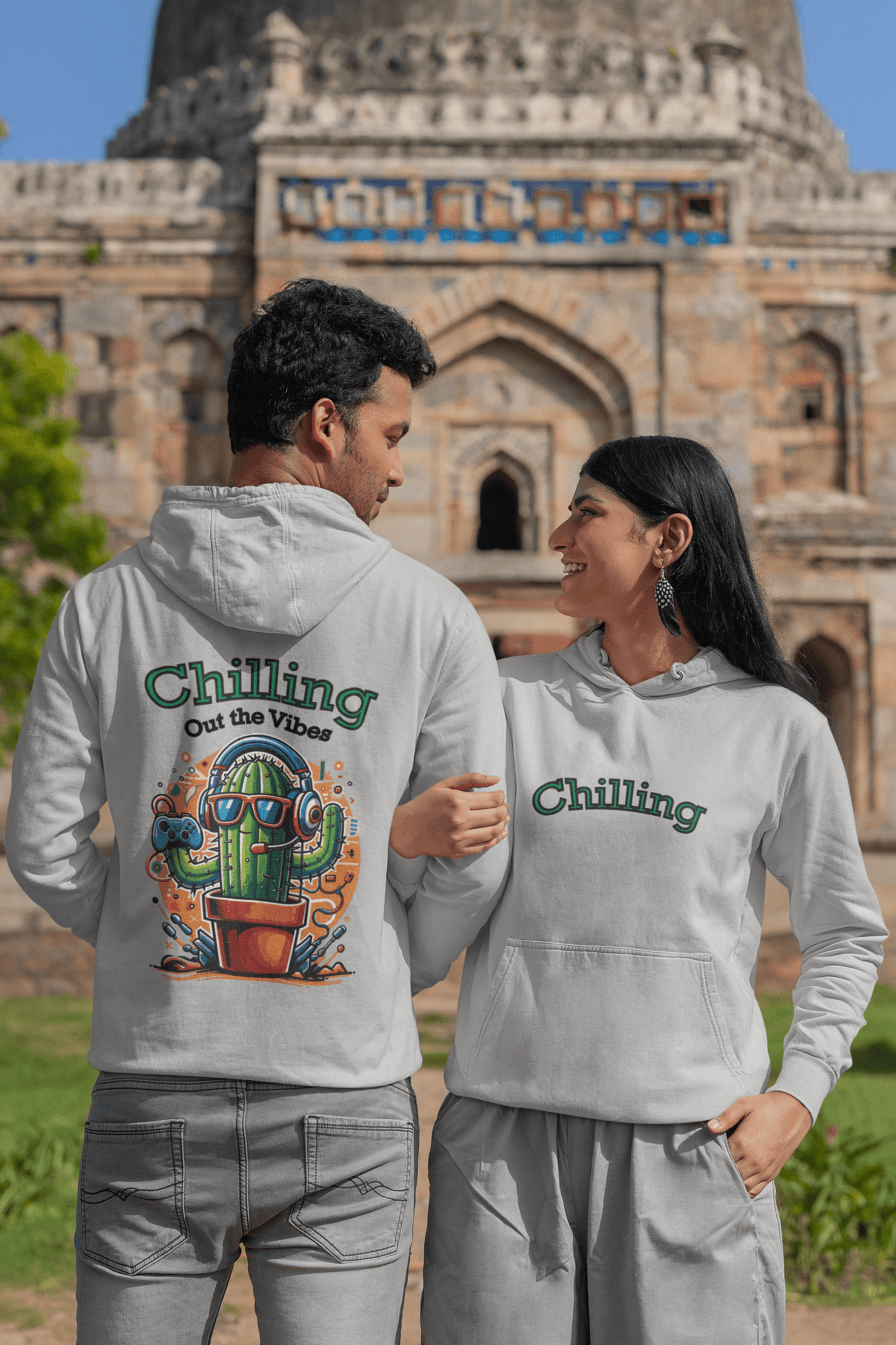 Chilling Out the Vibes - Hoodie - Mongerize Chilling Out the Vibes - Hoodie - Grey Melange / S