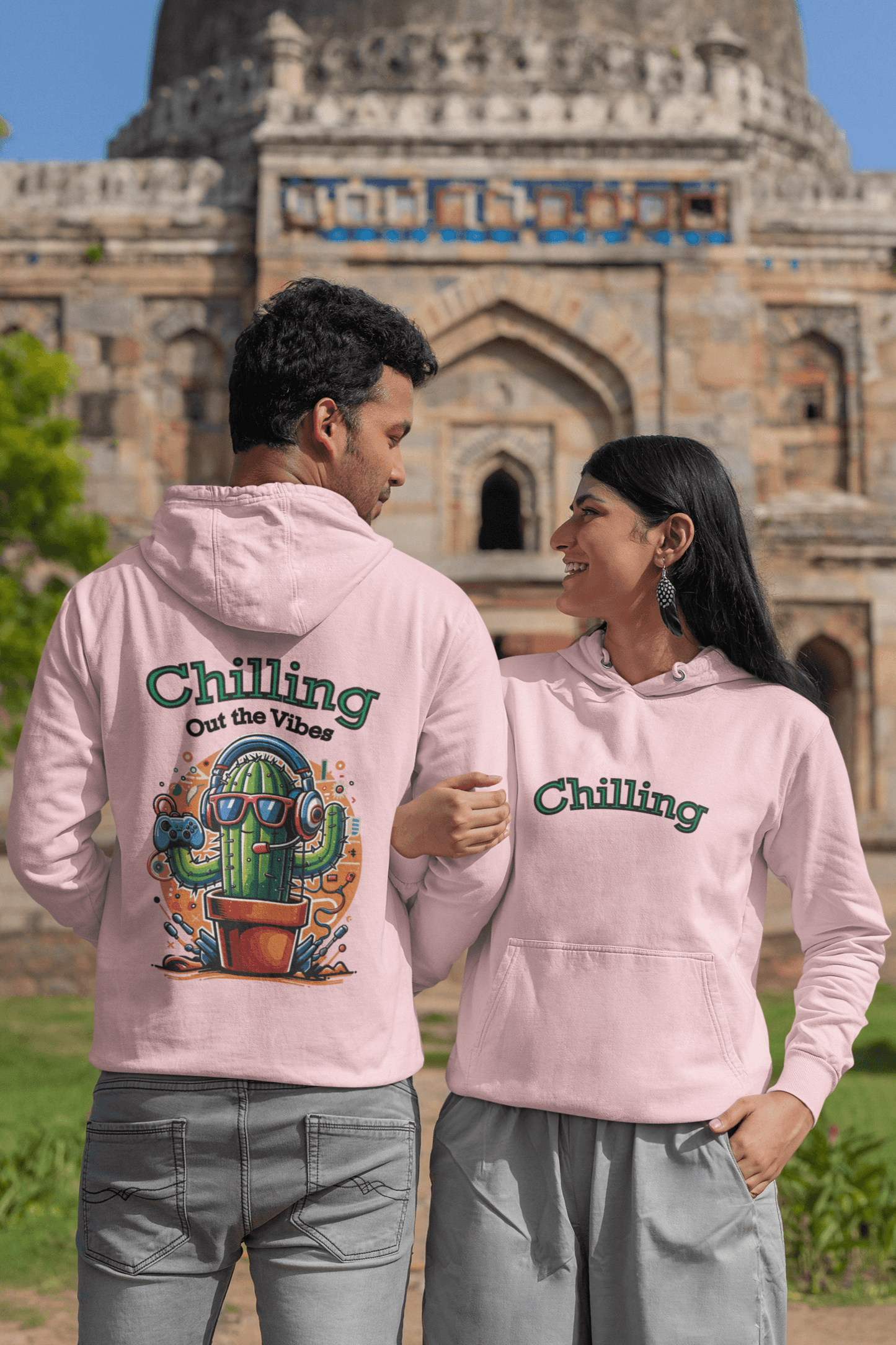 Chilling Out the Vibes - Hoodie - Mongerize Chilling Out the Vibes - Hoodie - Light Baby Pink / S