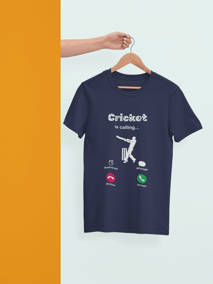 Cricket is Calling 📞🏏 - Mongerize Cricket is Calling 📞🏏 - Navy Blue / S