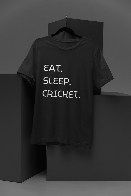 Eat Sleep Cricket🏏 - Mongerize Eat Sleep Cricket🏏 - Black / S