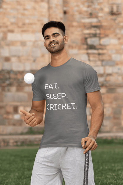 Eat Sleep Cricket🏏 - Mongerize Eat Sleep Cricket🏏 - Black / S