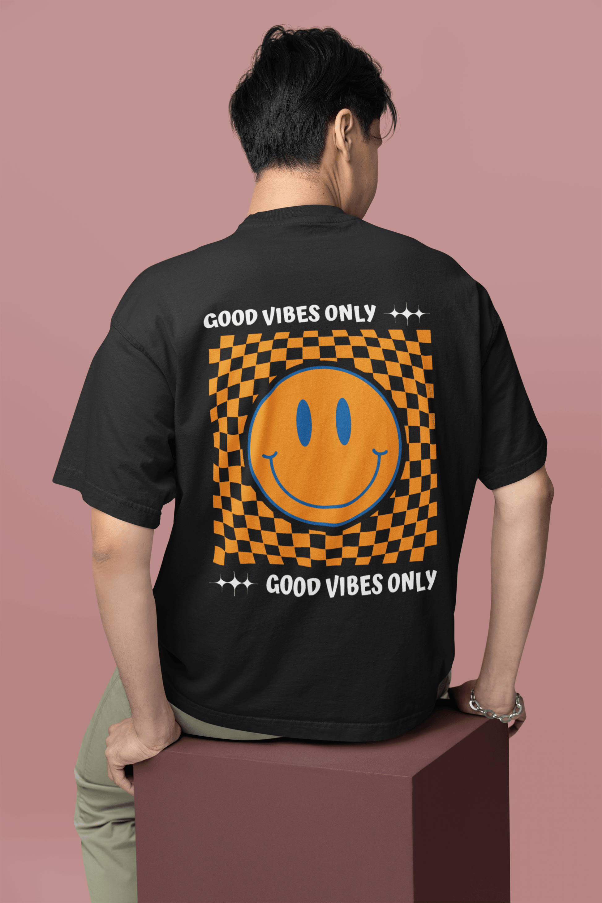 Good Vibes Only - Oversized T-Shirt - Mongerize Good Vibes Only - Oversized T-Shirt - Black / S