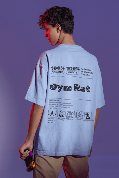 Gym Rat Oversized Tee Lighter - Mongerize Gym Rat Oversized Tee Lighter - Baby Blue / S