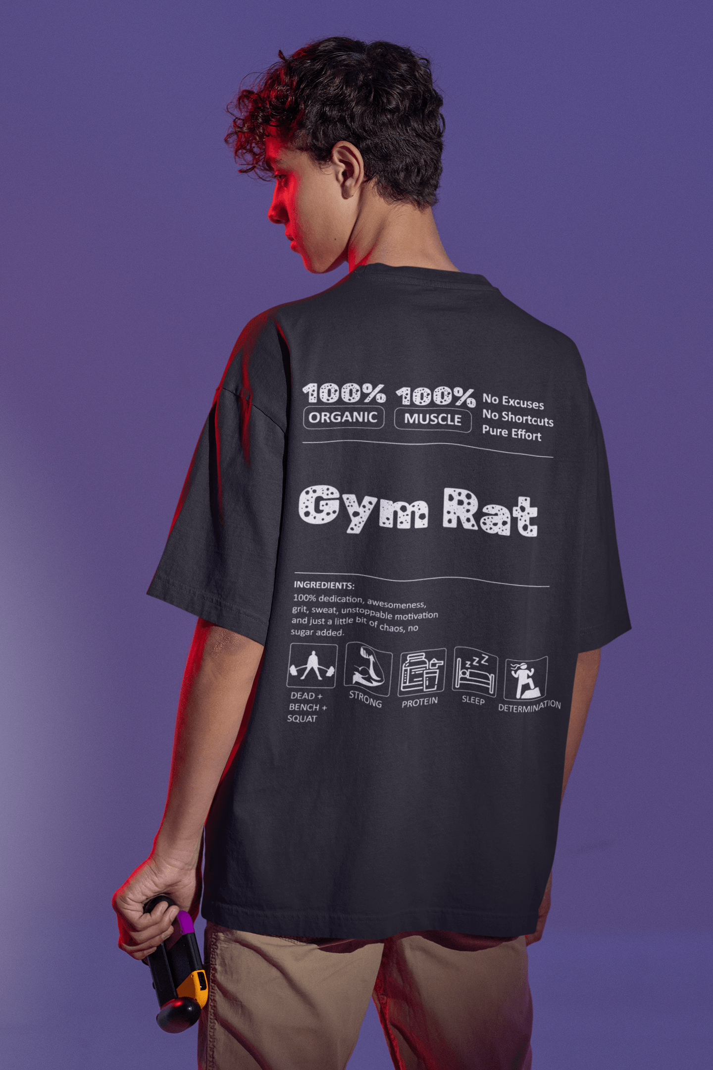 Gym Rat Oversized Tee Darker - Mongerize Gym Rat Oversized Tee Darker - Black / S