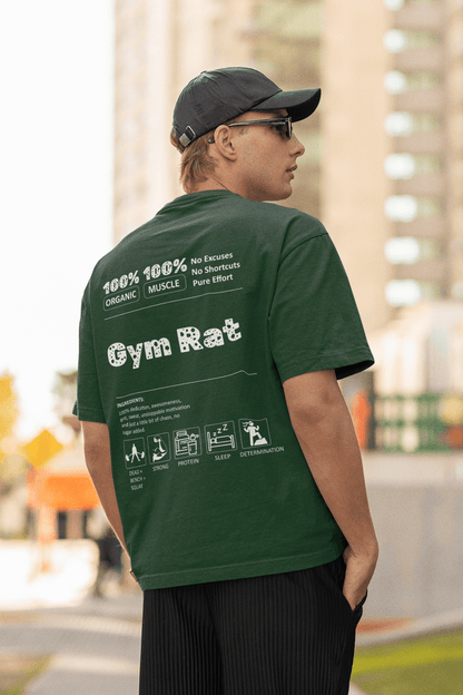 Gym Rat Oversized Tee Darker - Mongerize Gym Rat Oversized Tee Darker - Bottle Green / S