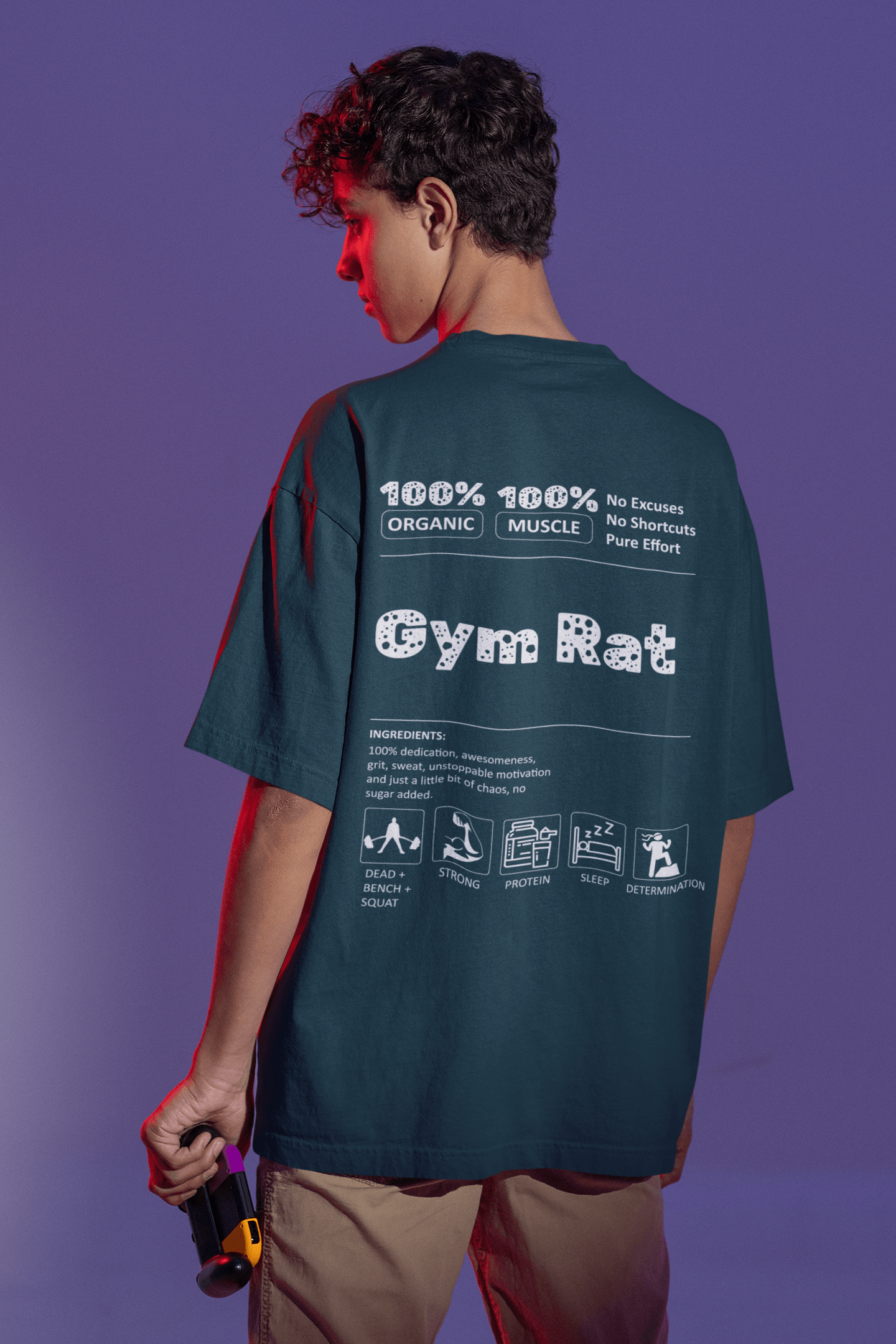 Gym Rat Oversized Tee Darker - Mongerize Gym Rat Oversized Tee Darker - Black / S