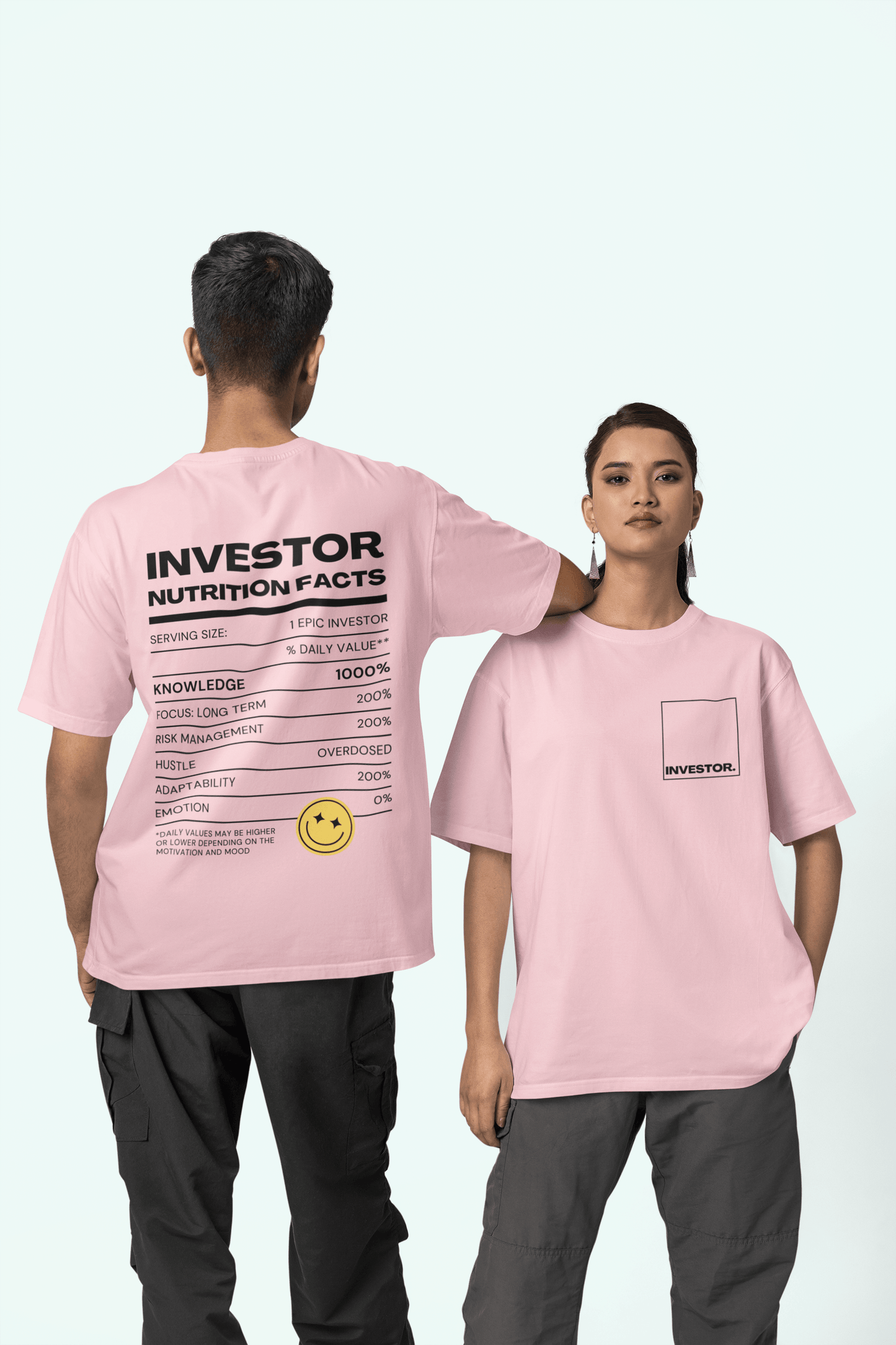 Investor Nutritional Facts - Mongerize Investor Nutritional Facts - Light Baby Pink / S