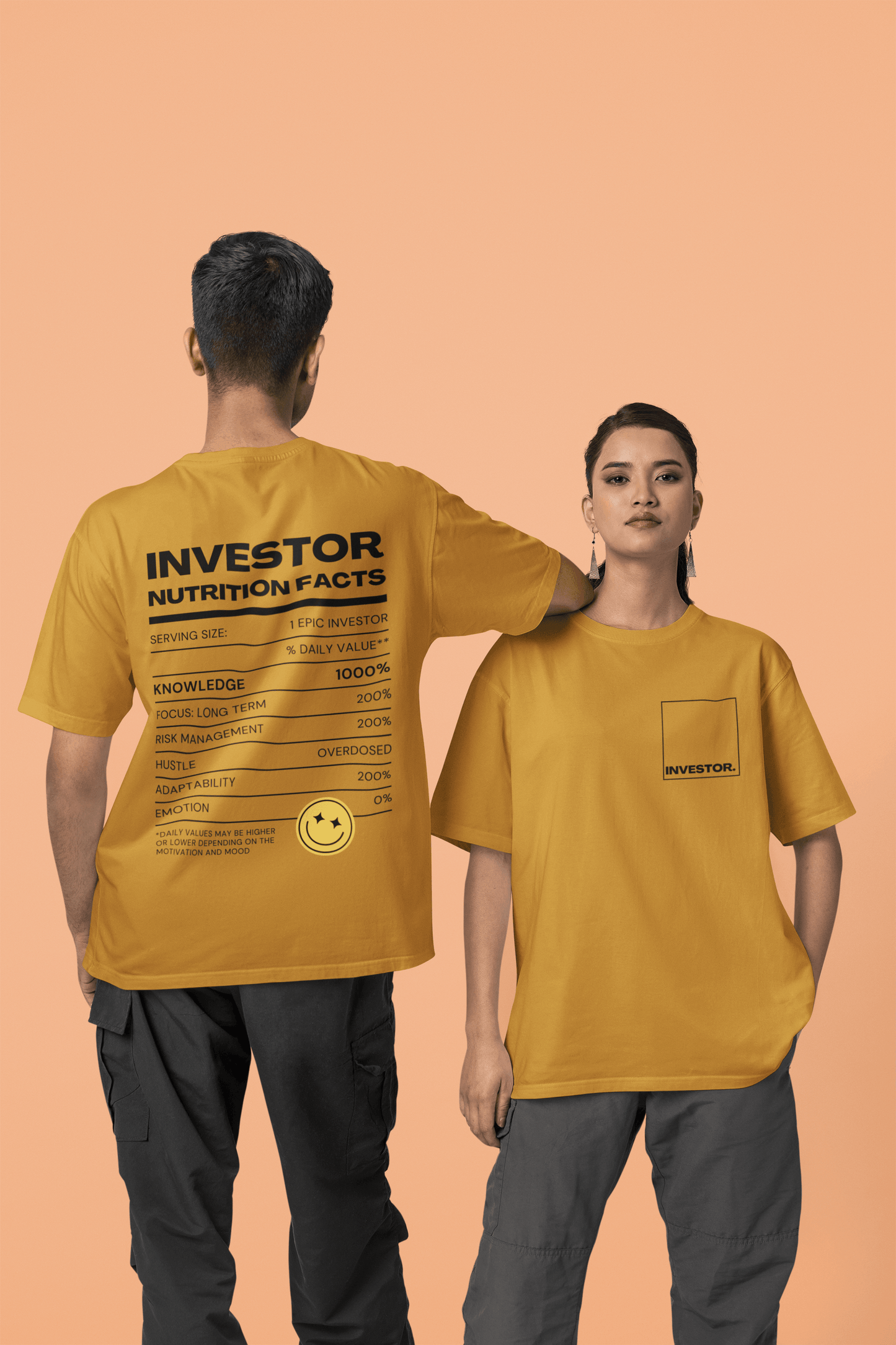 Investor Nutritional Facts - Mongerize Investor Nutritional Facts - Mustard Yellow / S