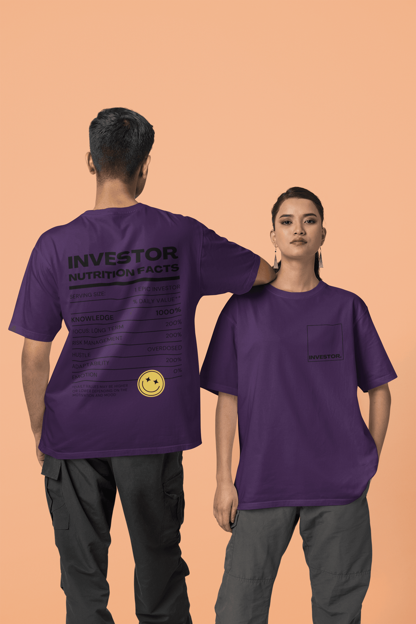 Investor Nutritional Facts - Mongerize Investor Nutritional Facts - Purple / S