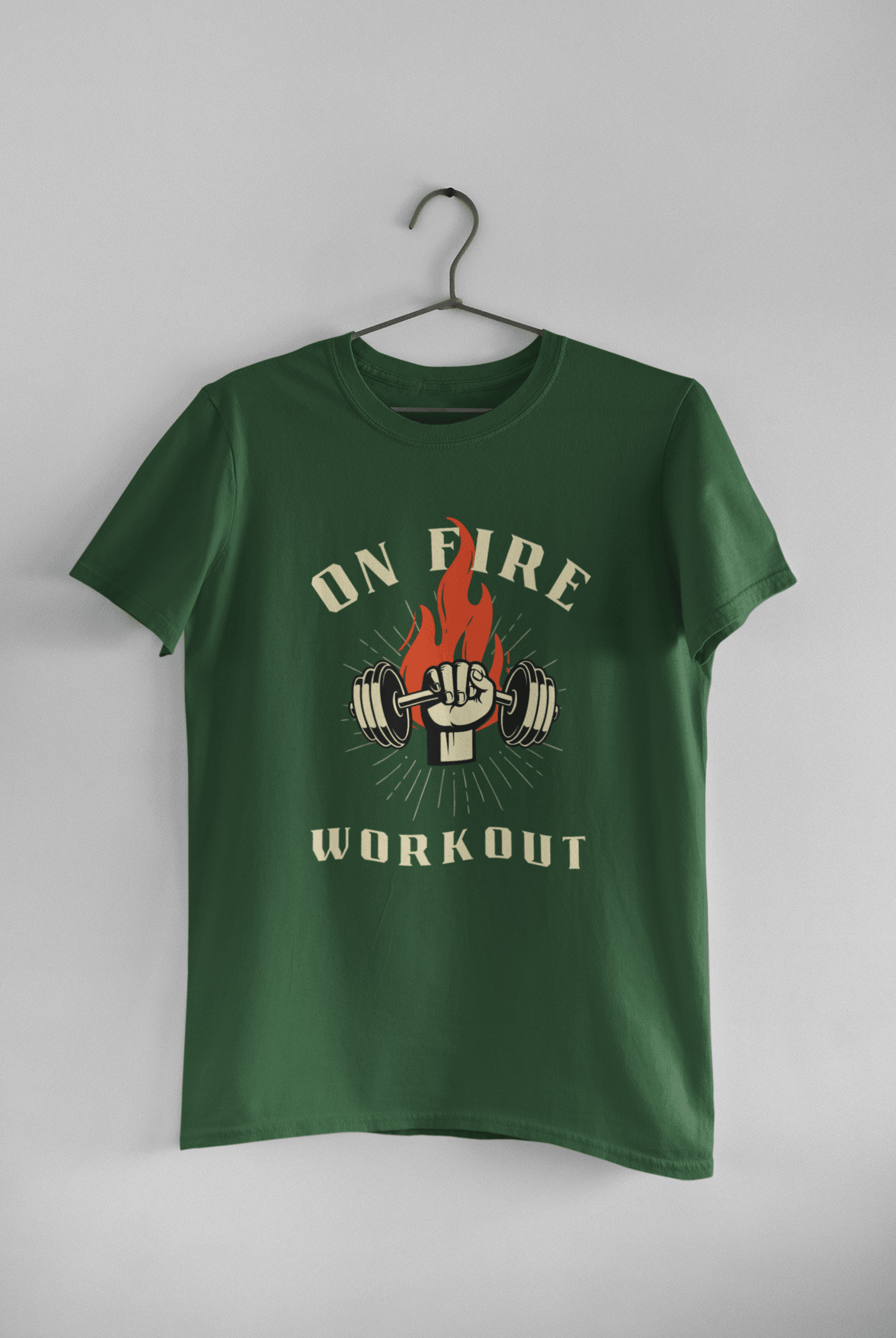 On Fire Workout - Mongerize On Fire Workout - Bottle Green / S