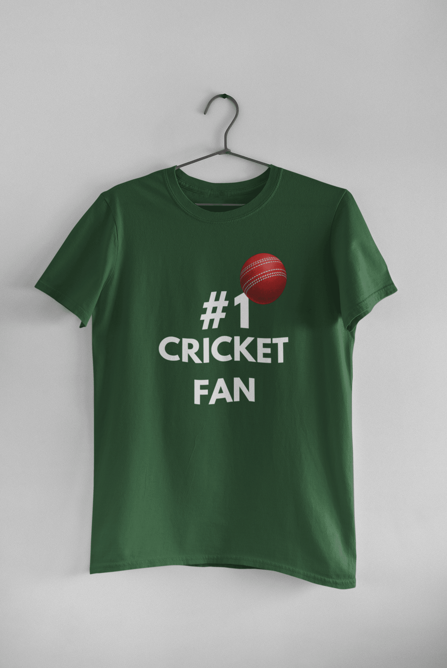 No. 1 Cricket Fan 🥇🏏 - Mongerize No. 1 Cricket Fan 🥇🏏 - Bottle Green / S